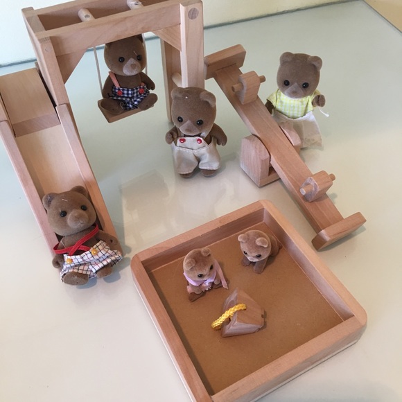 Calico Critters Other - SOLD - Calico Critters Wood Swing & Playset